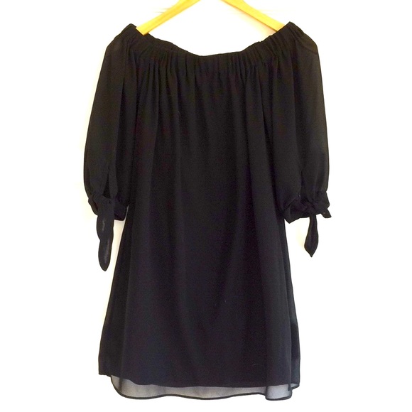 ✨SOLD✨ Sexy Off-the-Shoulder Sheer Black Dress by A. Byer - Picture 6 of 6